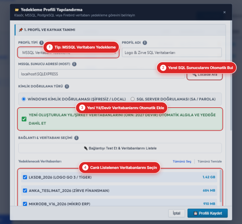 MSSQL Veritabanı Yedekleme Kılavuzu
