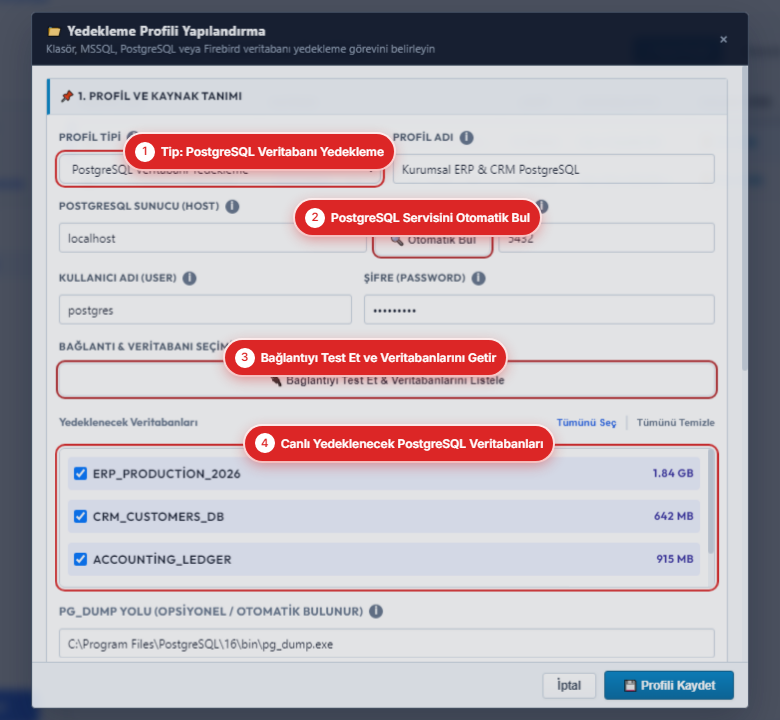 PostgreSQL Veritabanı Canlı Yedekleme ve Geri Yükleme Kılavuzu